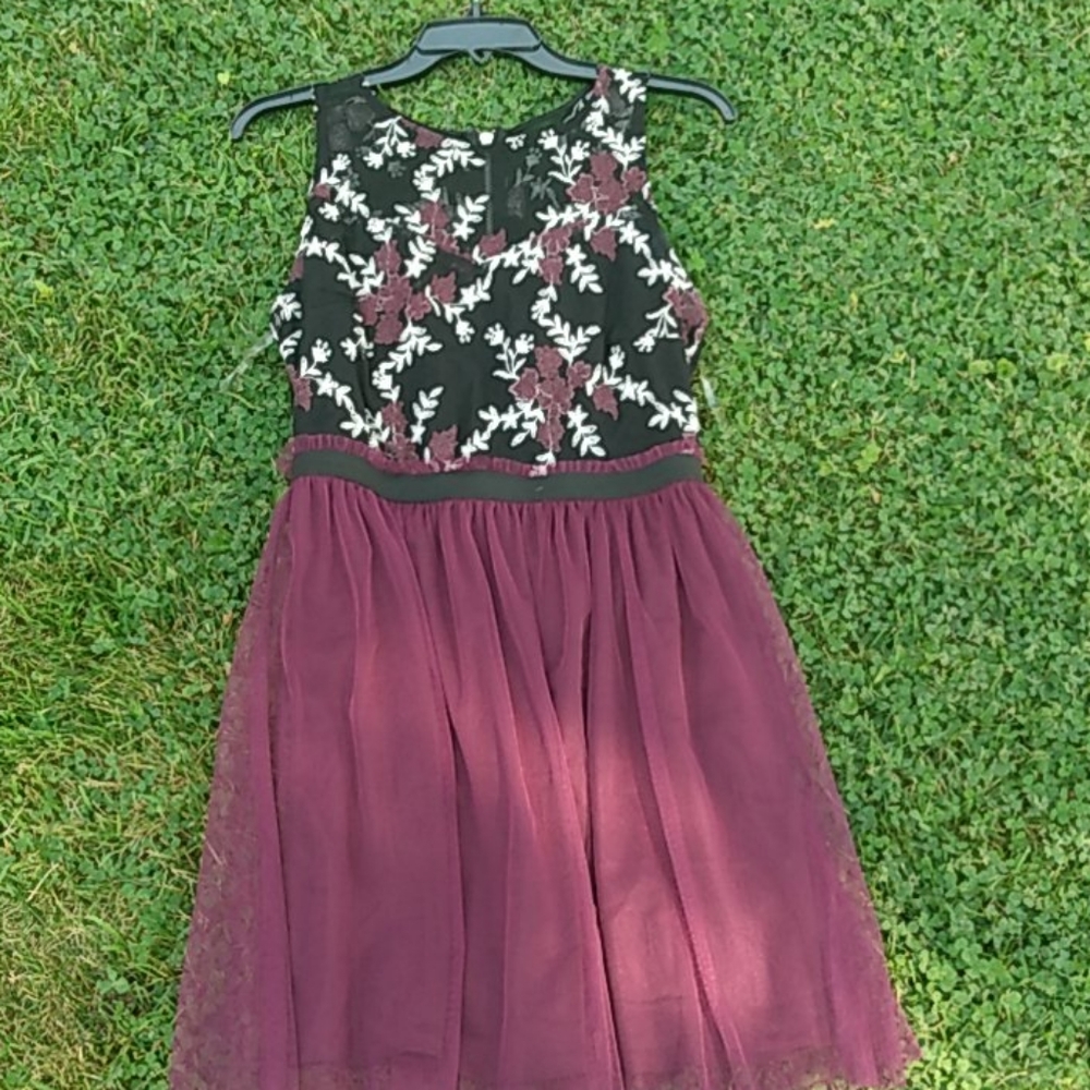 Black and purple dress